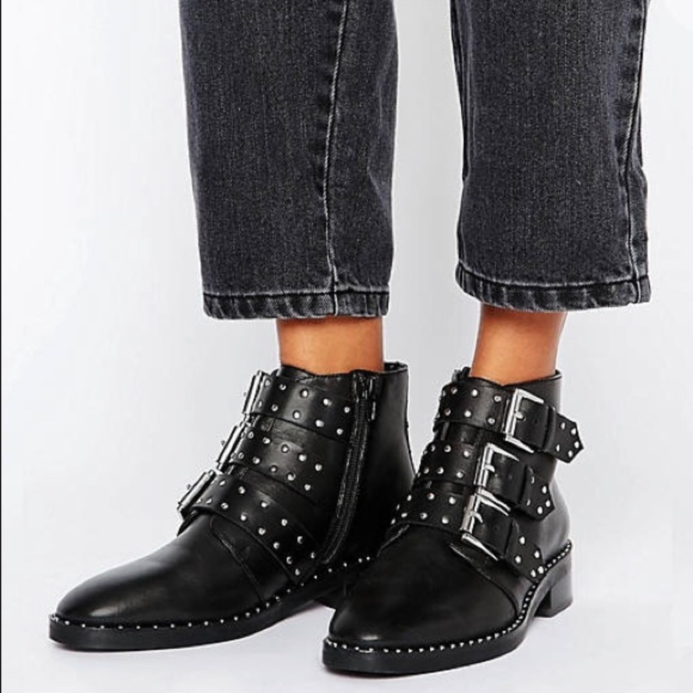 ASOS Asher leather studded ankle bootie ✨SOLD OUT ONLINE✨